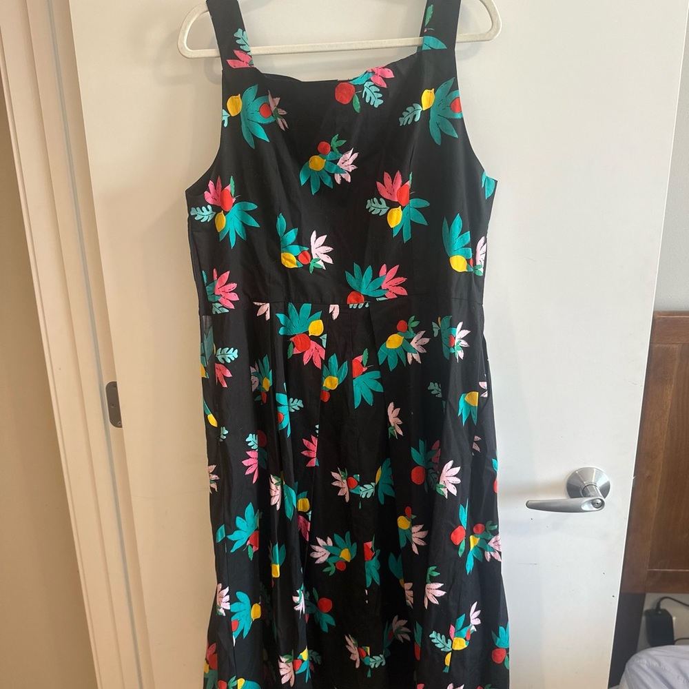 Emily and Finn Summer Print off the shoulder sun dress XXL NWOT